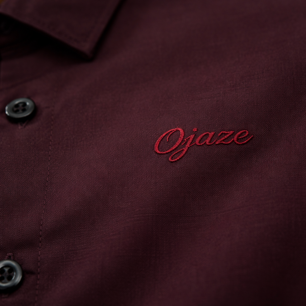 Deep Wine Premium Satin Shirt | Smart Casual Solid | Presence Fit