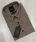Brown & Black Micro Check Shirt  | Smart Casual | Presence Fit