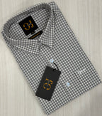 Black & White Graph Check Shirt – Smart Casual Presence Fit