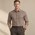Brown & Black Micro Check Shirt  | Smart Casual | Presence Fit